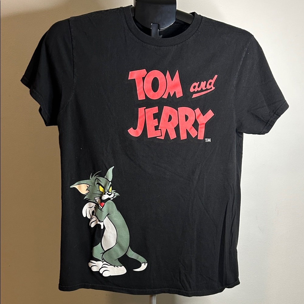 Tom and Jerry Black Cartoon Tee